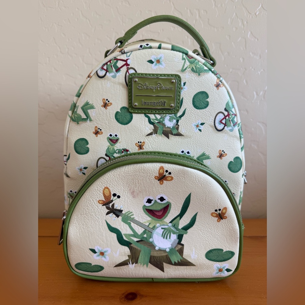 Disney Parks Loungefly Kermit the Frog Mini Backpack